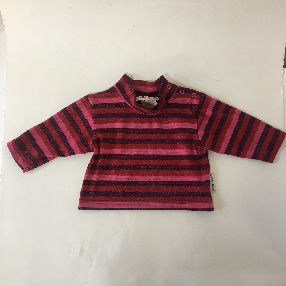Please Mum Girls Baby Sz 6 Months Sparkle Red Pink Shirt Stripe Vancouver Canada